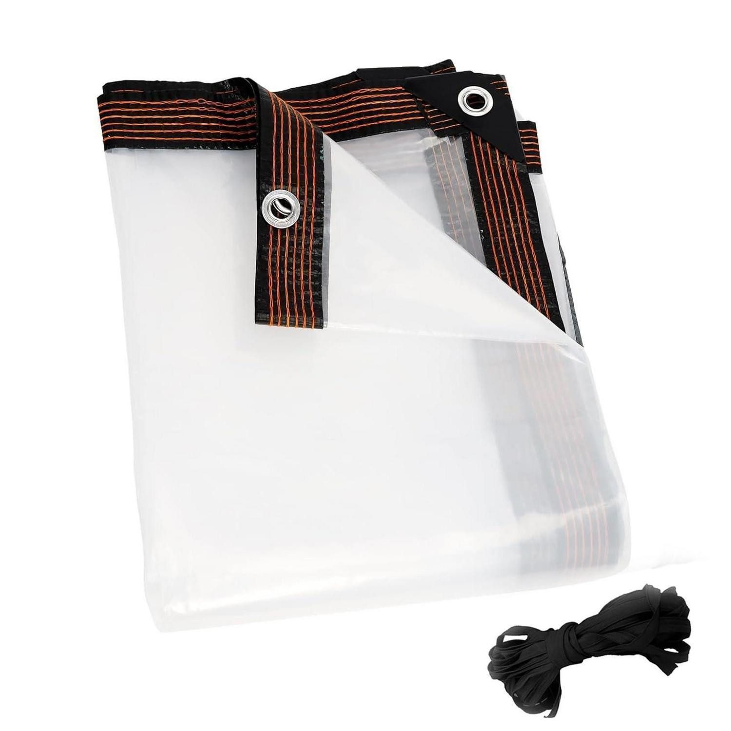 LuxusKollektion Schutzplane Plane transparent 1.5x2.5m wasserdicht mit Ösen (1-St)