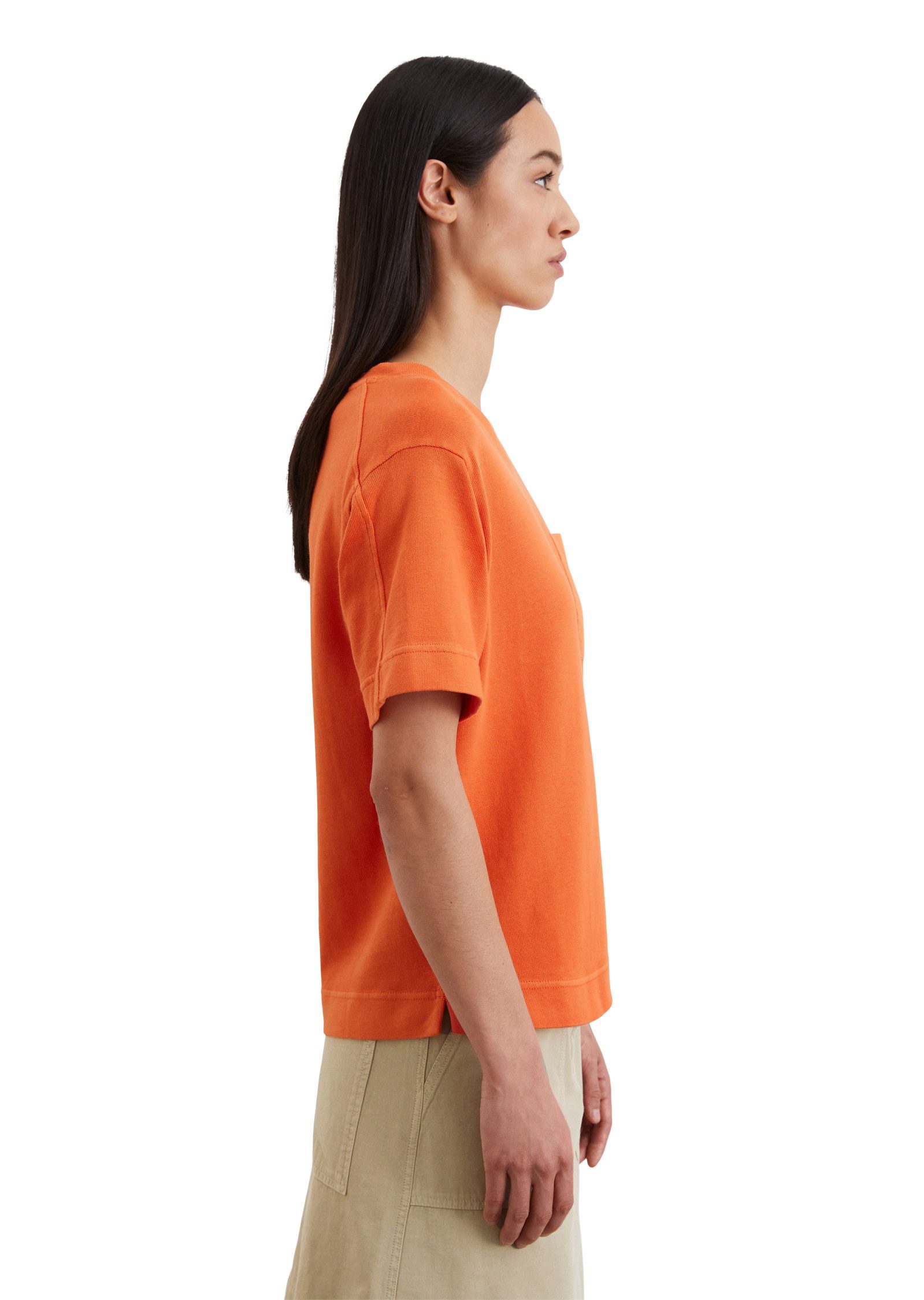 Marc O'Polo T-Shirt mit aufgesetzter Satin-Tasche günstig online kaufen