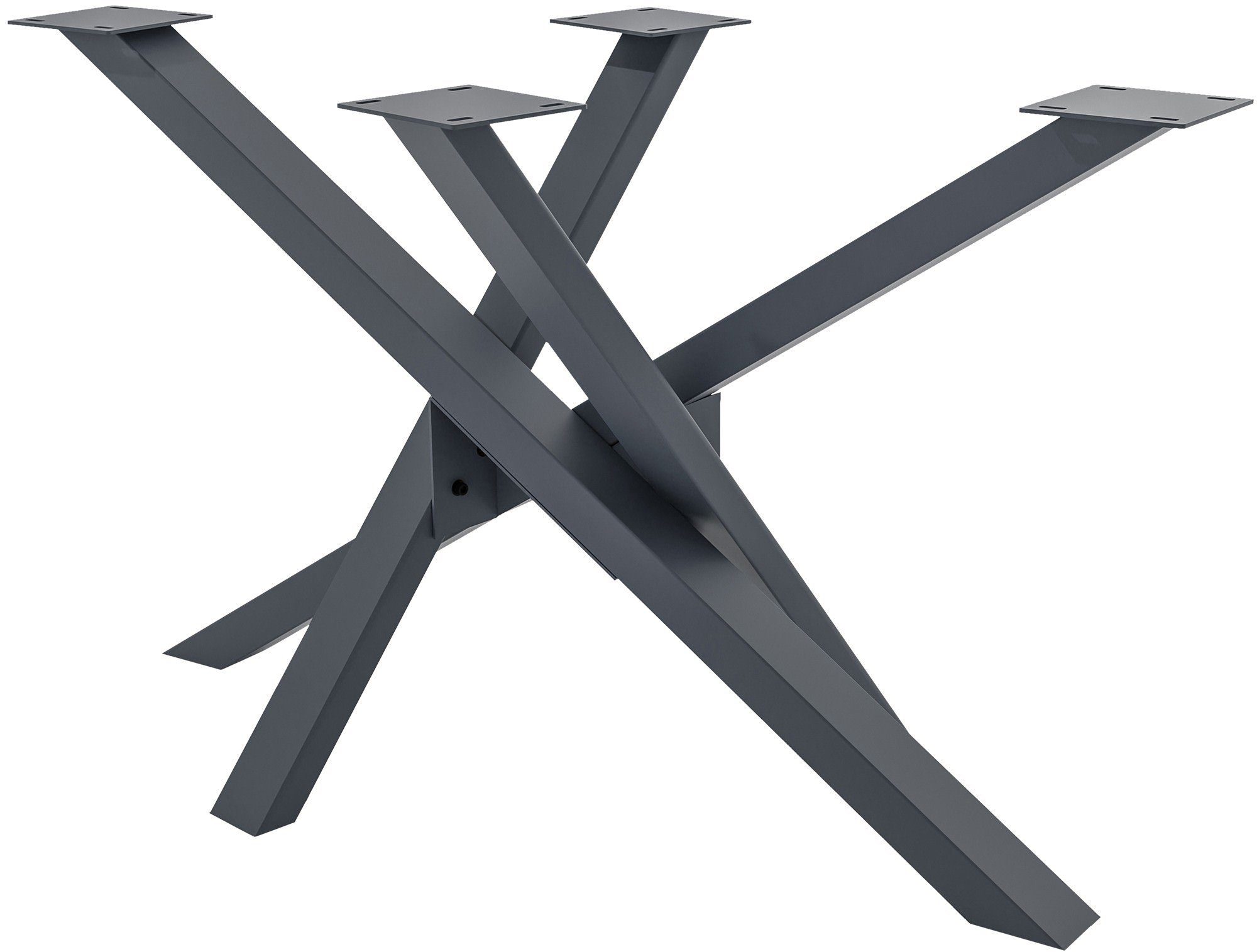 CLP Tischbein Jimmy, Kreuzgestell für DIY, Tischkufen, Metall