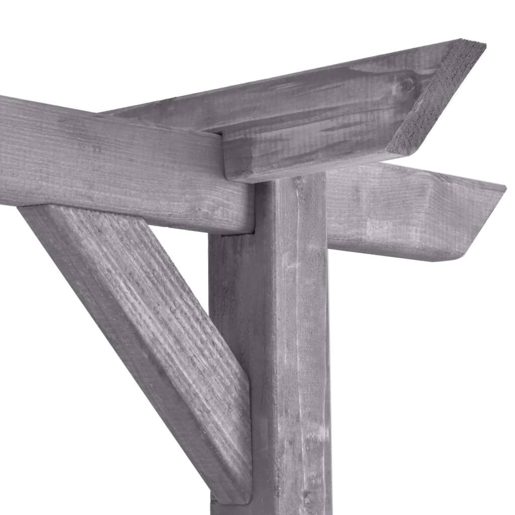 vidaXL Pergola Garten-Pergola Grau 200x40x205 cm Imprägniertes Kiefernholz, BxTxH: 40x40x205 cm, (1-tlg)