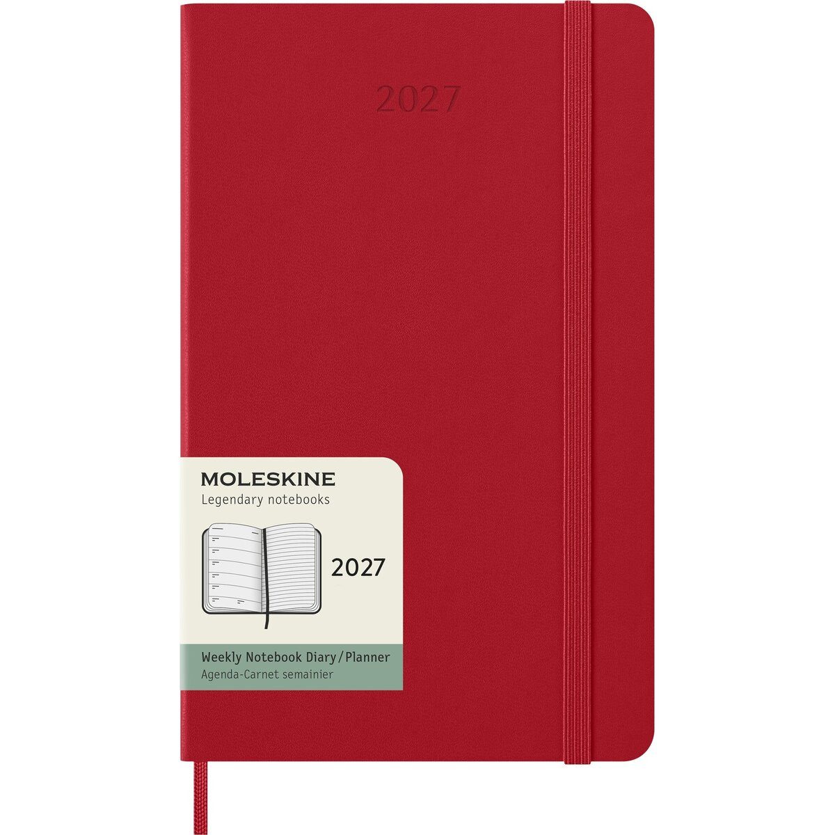 MOLESKINE Buchkalender Wochenkalender 12 Monate Large A5 1 Woche/Seiten horizontal fester Ein