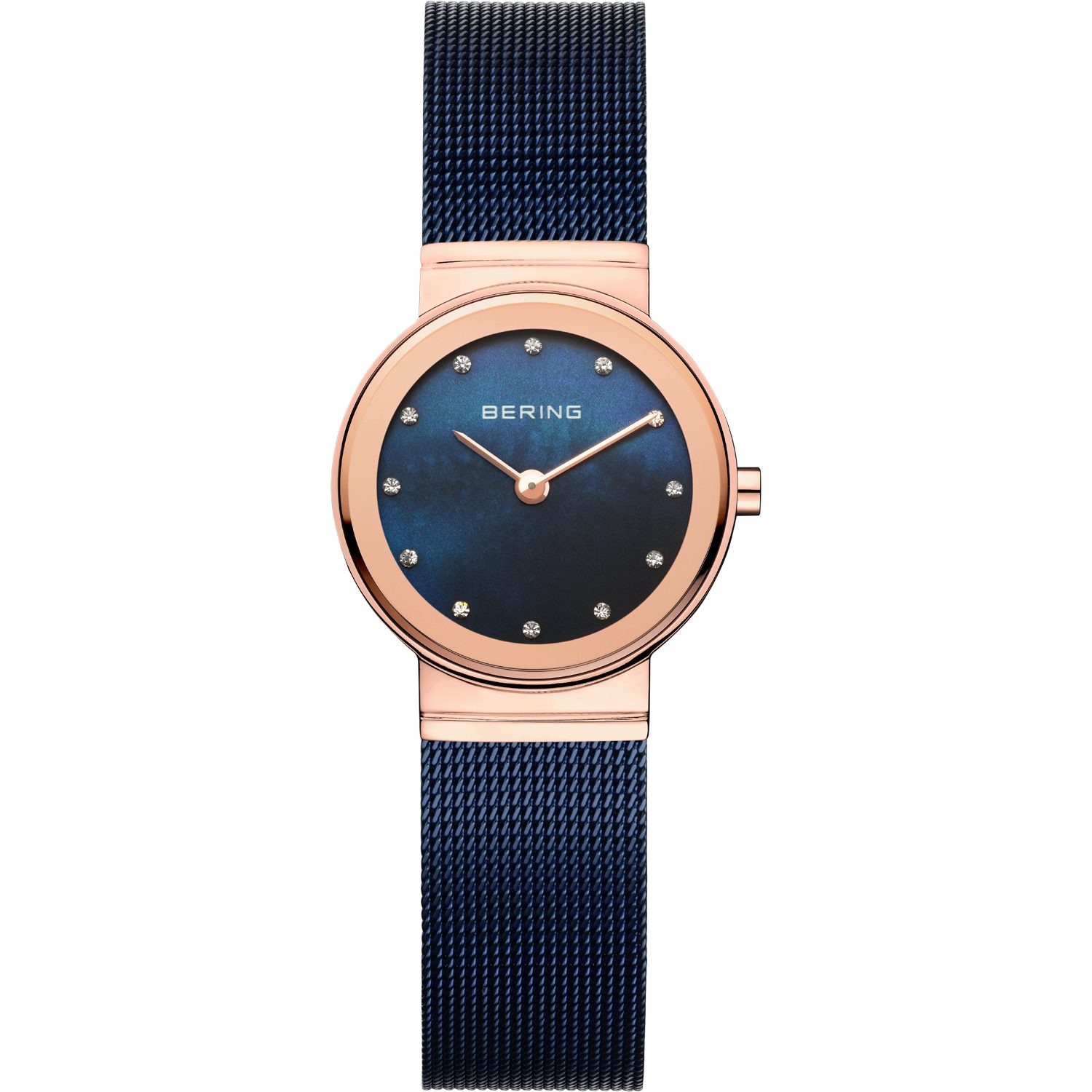 Bering Quarzuhr Armbanduhr für Damen roségold glänzend - Quarz-Uhrwerk