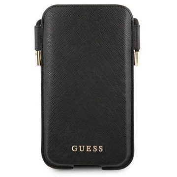 Guess Handyhülle Guess Smartphone Handy Umhänge Tasche für Apple iPhone 12 Mini / 12 / 12 Pro Schwarz
