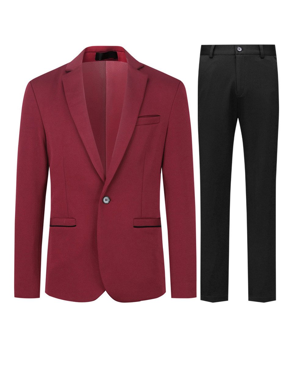Allthemen Anzug (2 tlg) Slim Fit Hochzeitsanzug mit elastischer Faser günstig online kaufen