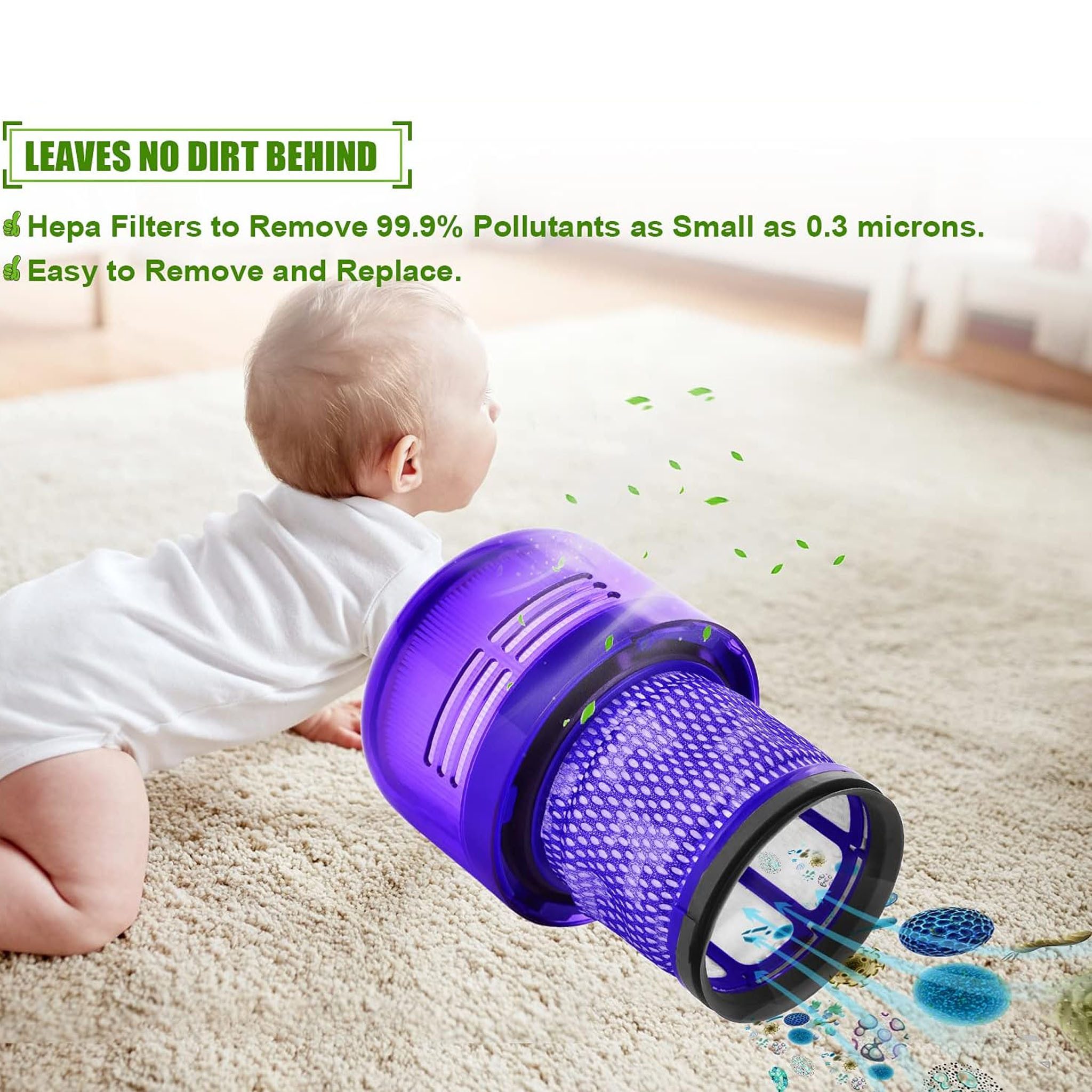 FELIXLEO Saugfilter Filter für Dyson V15 SV14 SV17 SV22 Absolute Animal Extra Pro (4 St)