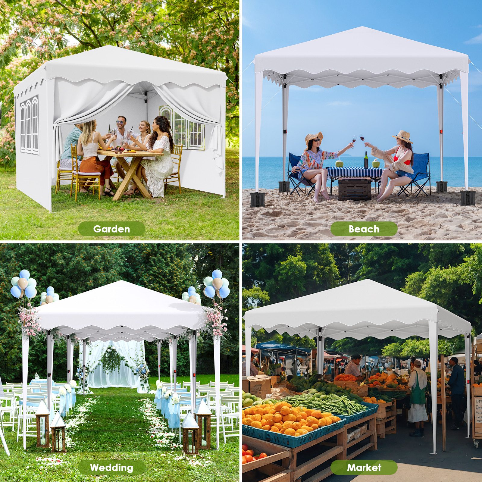 TLGREEN Faltpavillon Pop up Pavillon 3x3, günstig online kaufen