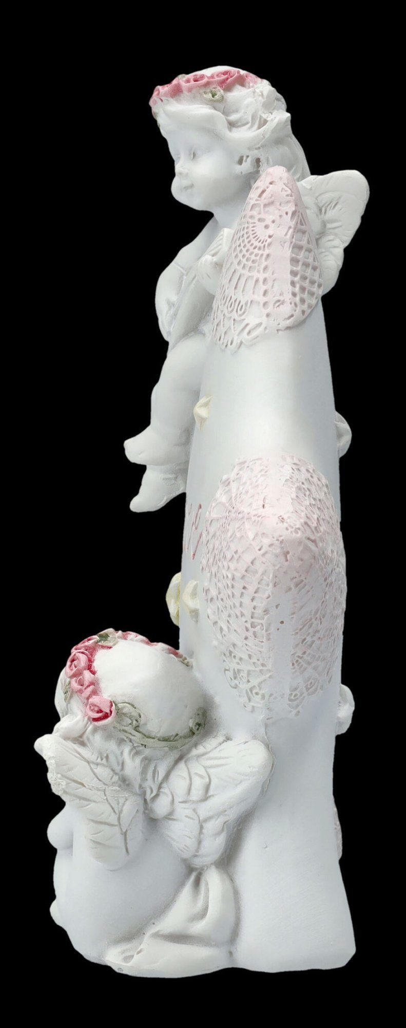 Figuren Shop GmbH Dekofigur Engel Figur - Putten mit Stern "Love" - Dekoration Cherub Dekofigur