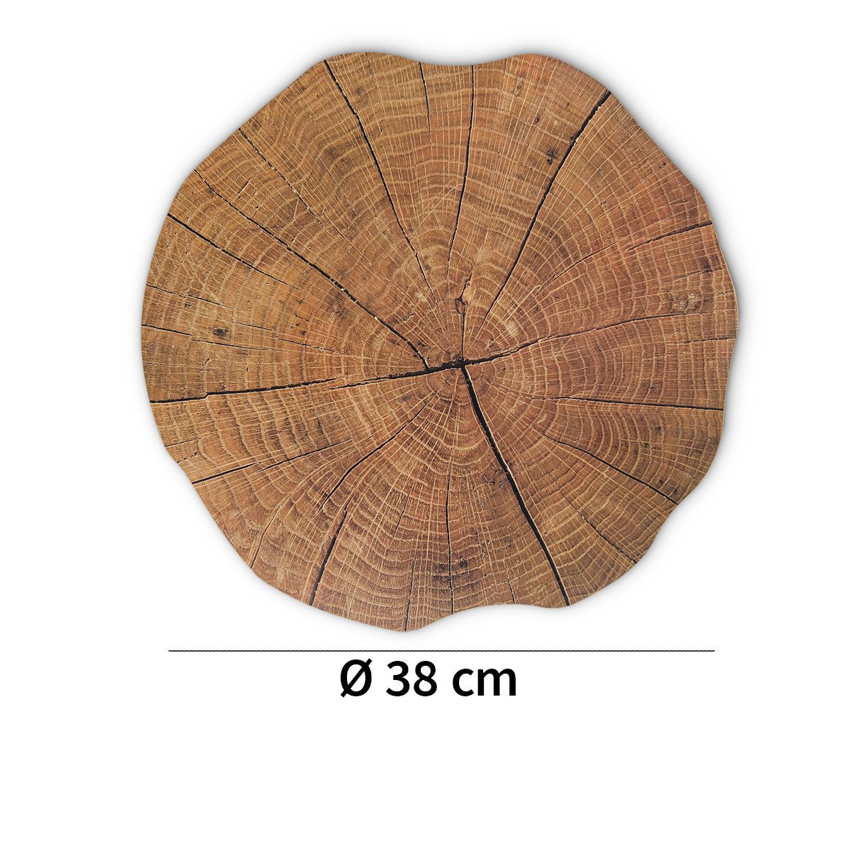 matches21 HOME & HOBBY Platzset Abwaschbare Tischsets 4er Set Baumstamm Hol günstig online kaufen