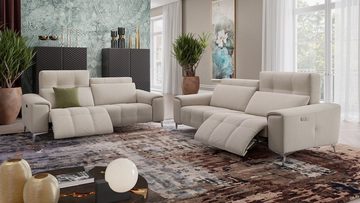 Sofanella Big-Sofa Stoff 3-Sitzer Sofa SALENTO in Dunkelgrau XL: 234 x 100 cm