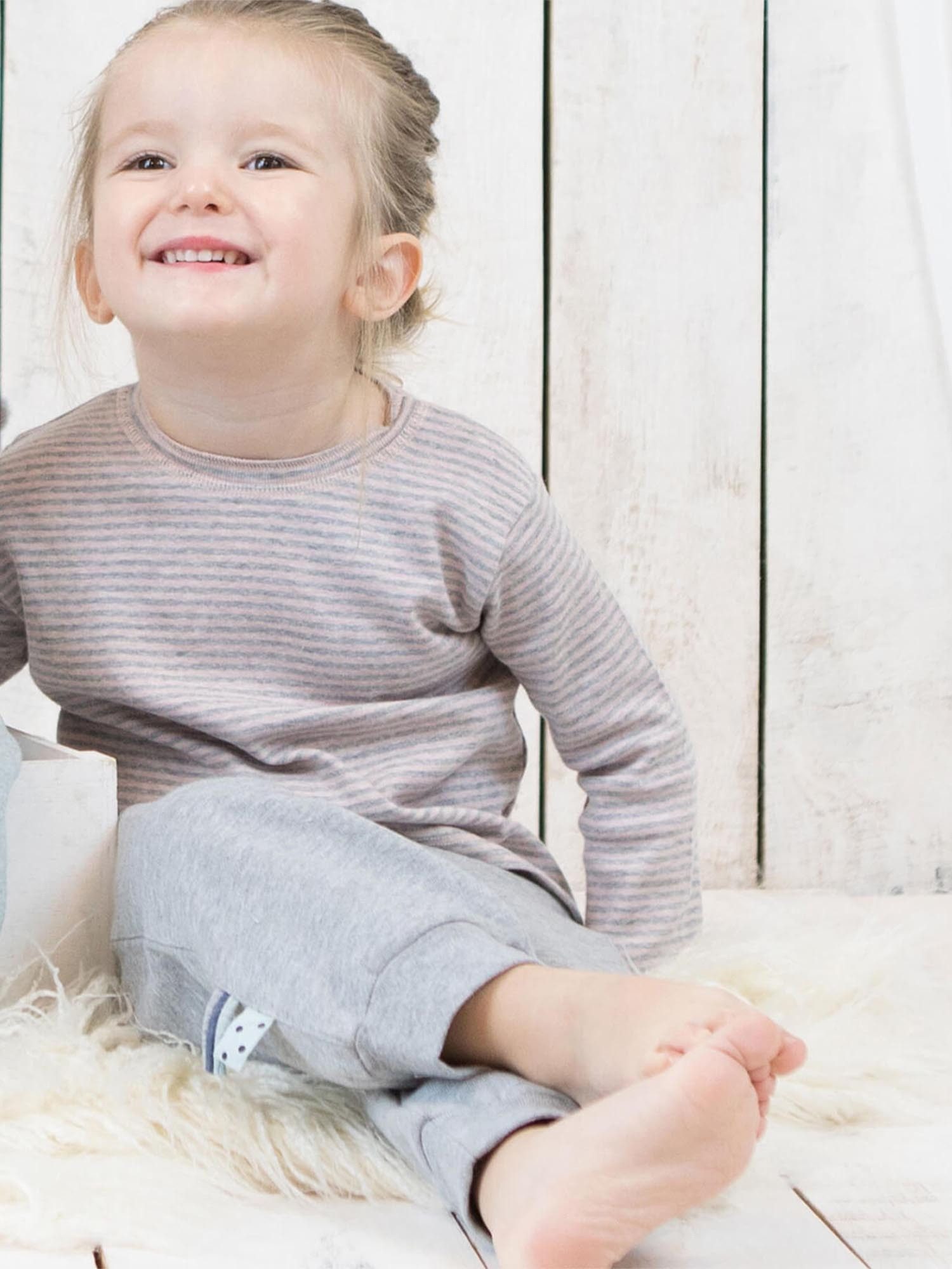 Langarmshirt Baby Langarm-Shirt aus Bio-Baumwolle, gestreift