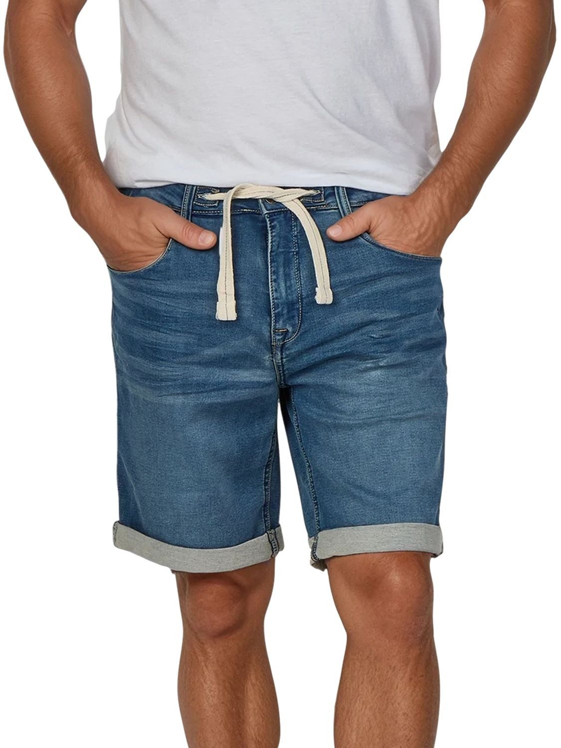 riverso Jeansshorts Herren Shorts RIVPaul Regular Fit Bermudashorts mit Stretch