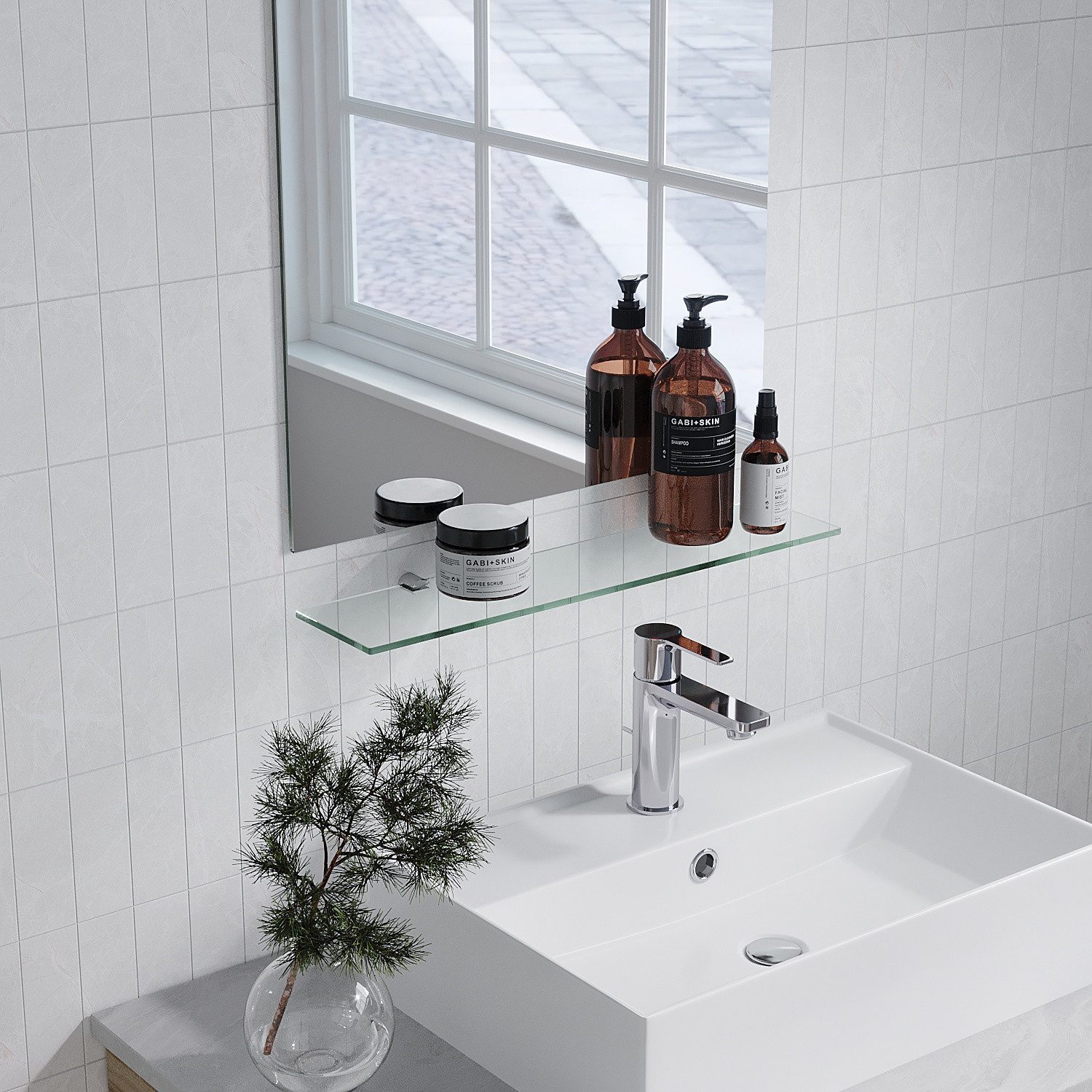 AQUALAVOS Wandregal Glasregal Sicherheitsglas Wandregale Bad Regal Ablagere günstig online kaufen