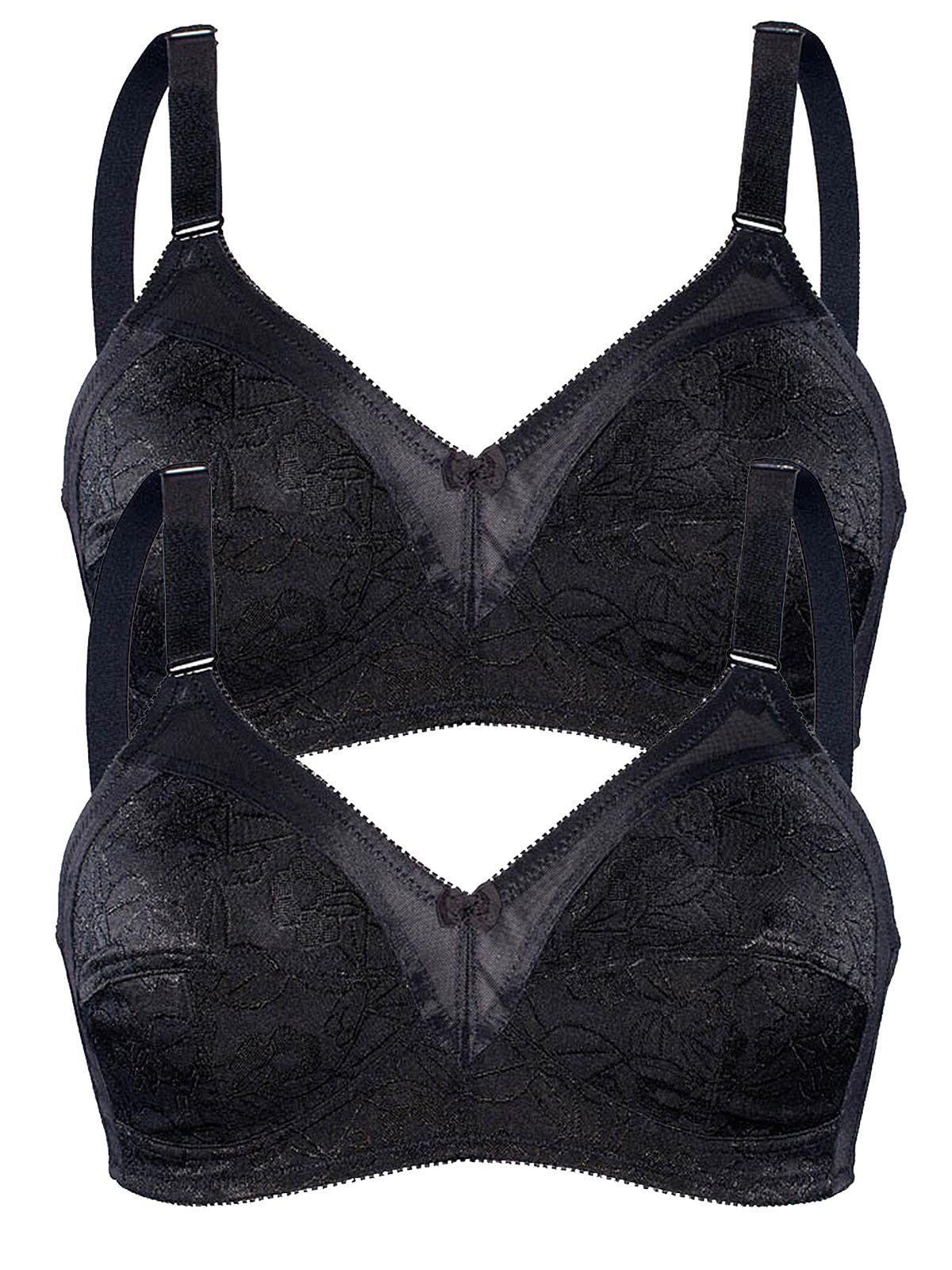 Set: Soft-BH 2er Sparpack Soft BH ohne Bügel SHINY JACQUARD
