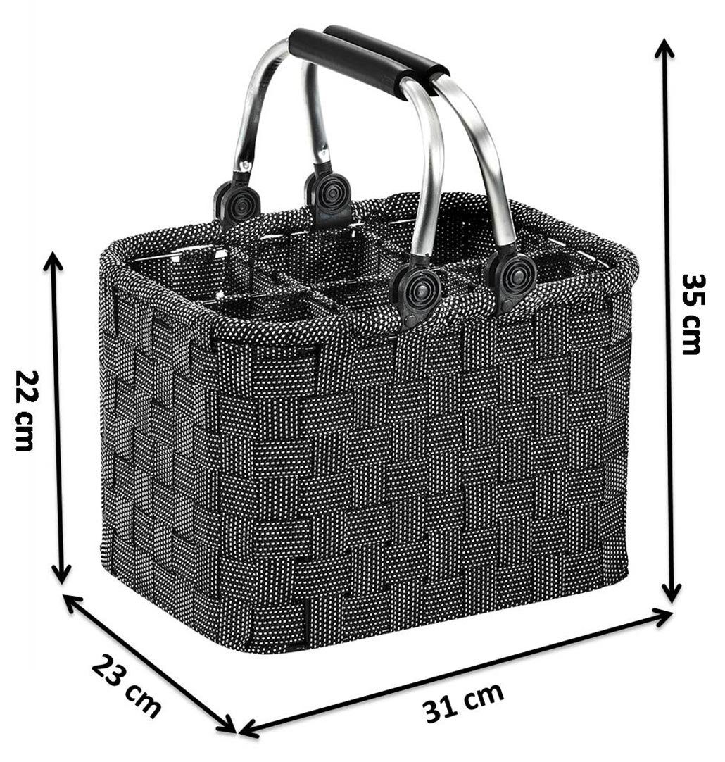 Kobolo Flaschenkorb Flaschenträger -Nylon- 6 Flaschen - black white