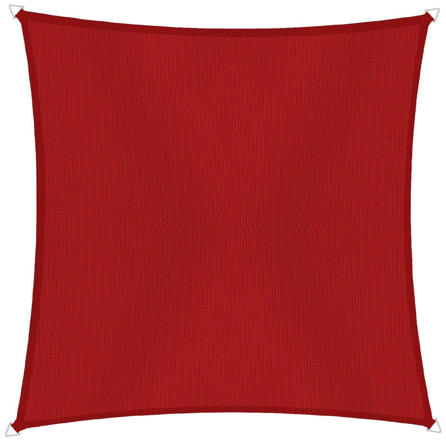 Windhager Sonnensegel Capri Quadrat, 5x5m, rot
