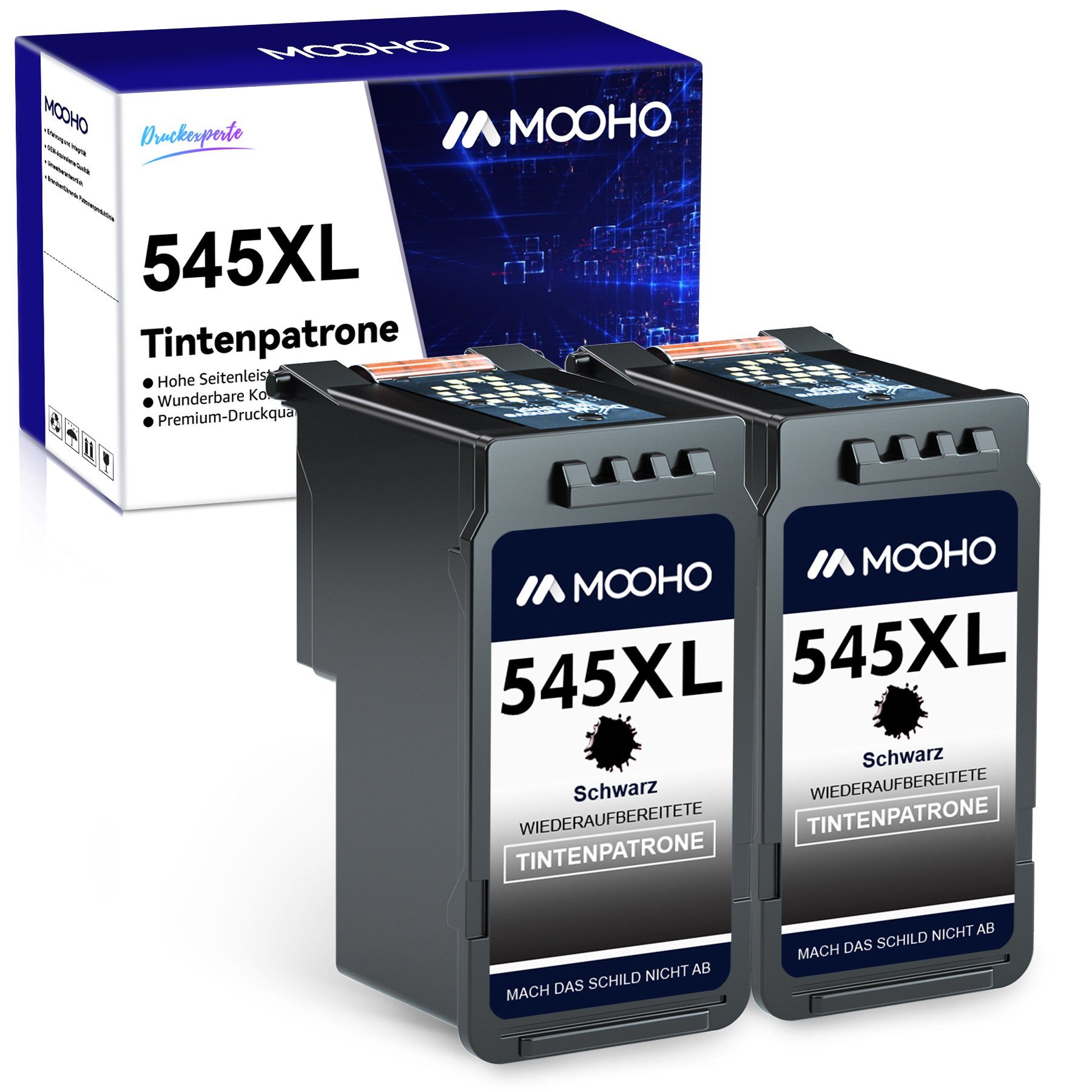 MOOHO TR4551 CL-546XL 546 für Schwarz PG-545XL Tintenpatrone Schwarz 545 TR4550 MG2400) CANON TS3150 MX495 TS305 2 XL TS205 ersetzt (MX490