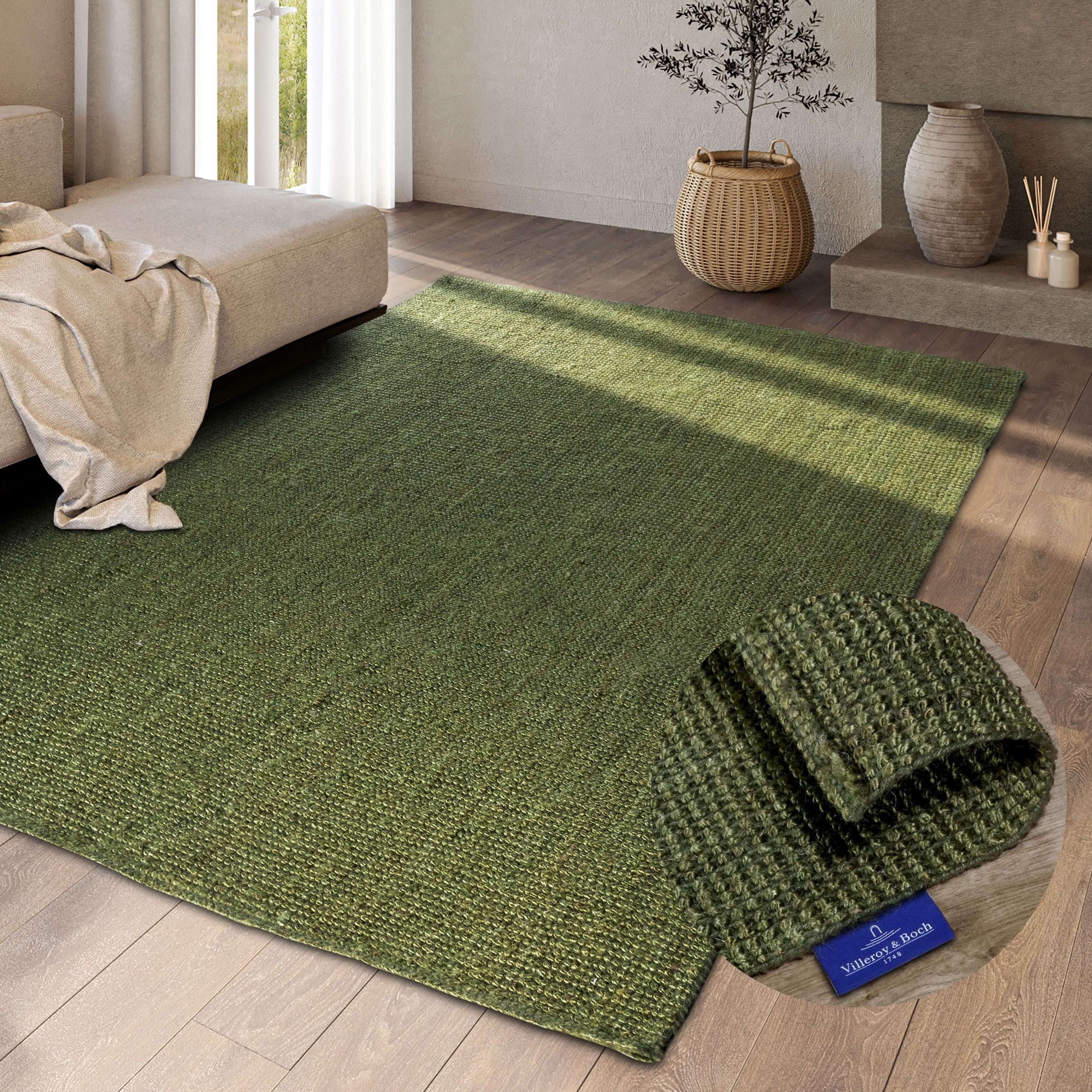 Villeroy & Boch Teppich Rosalie Juteteppich, rechteckig, Höhe: 10 mm, Läufer, 100% Jute, Natur, Wohnzimmer, Esszimmer, Schlafzimmer, GRS
