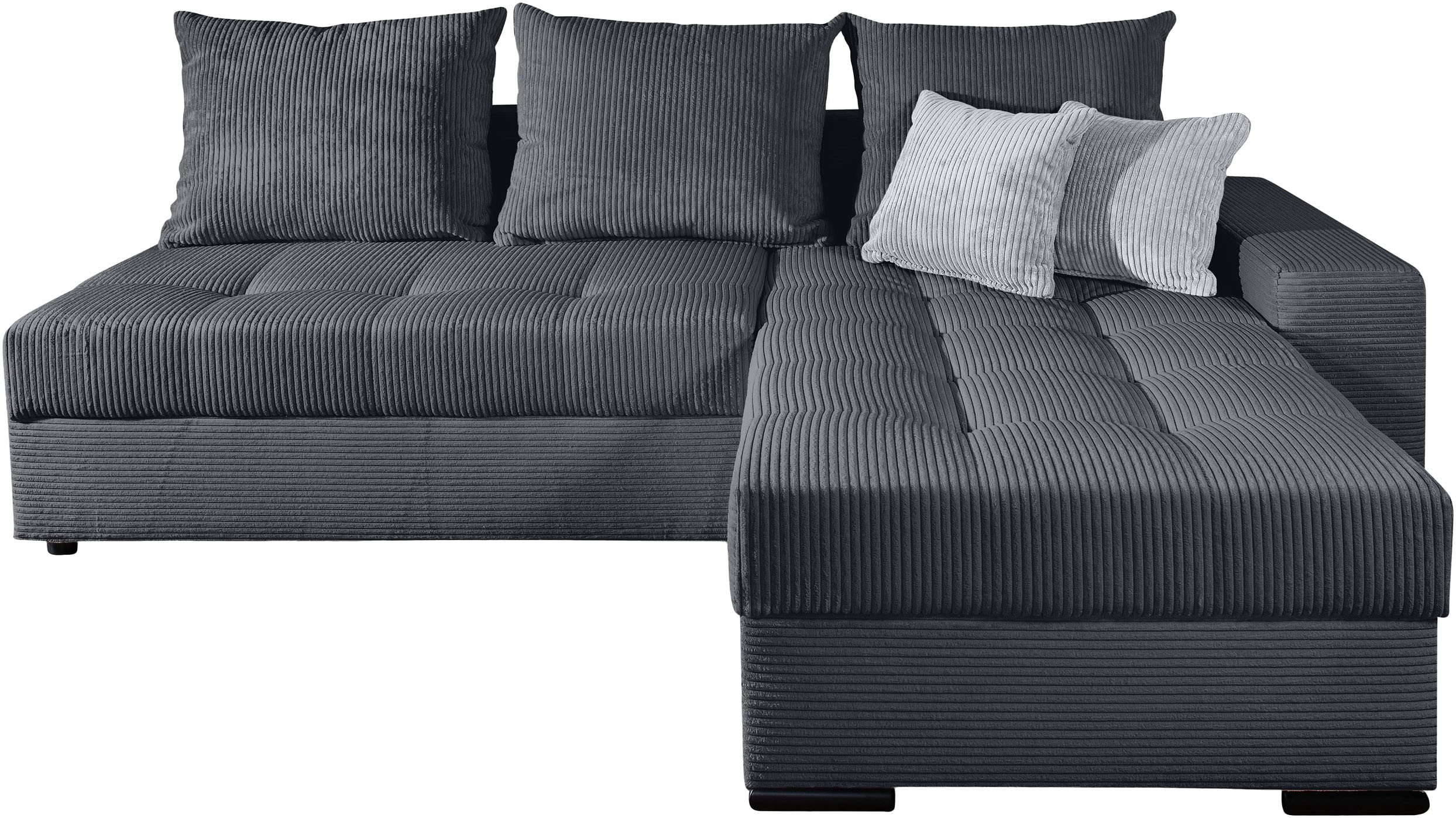 COLLECTION AB Ecksofa Josy L-Form, B: 214 cm in Cord, Cord-Mix, mit Bettfun günstig online kaufen
