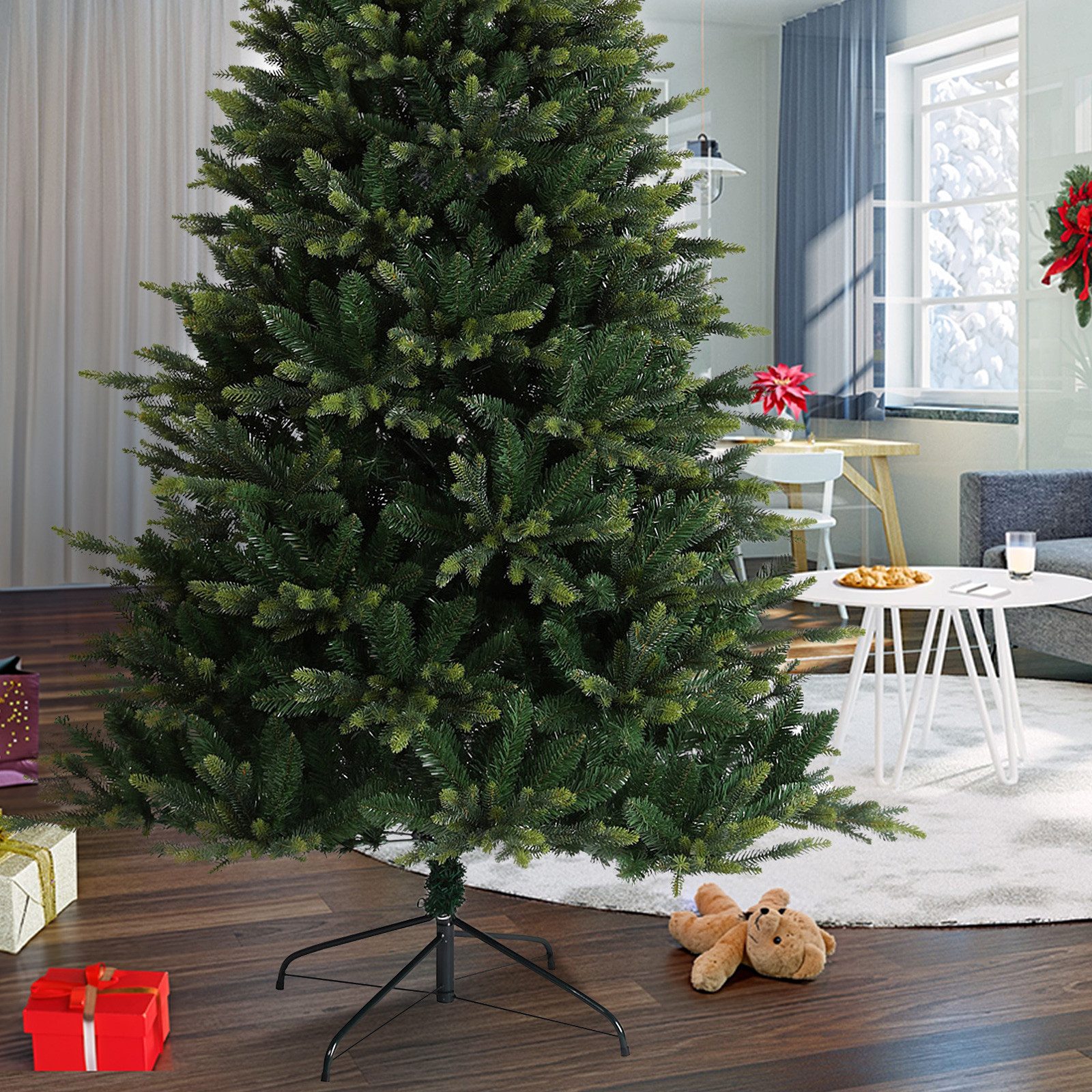 SVITA Künstlicher Weihnachtsbaum, Nordmanntanne, Tannenbaum, langlebig, 210 cm – Bild 3 von 5