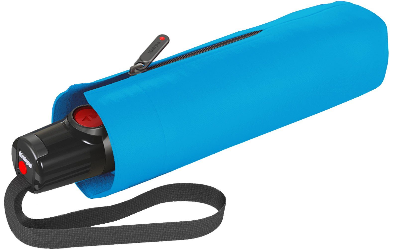 Duomatic für hellblau Handtasche mit Automatikschirm Taschenregenschirm Auf-Zu-Automatik, kleiner Knirps® die T.100