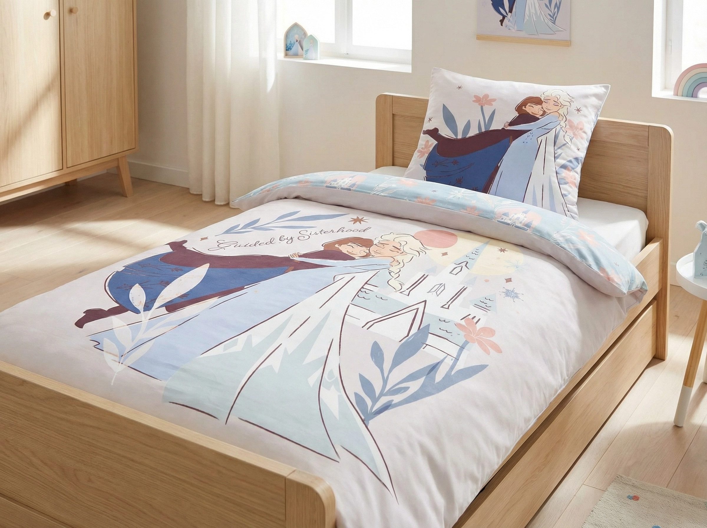 Disney Bettwäsche Disney Die Eiskönigin Bettwäsche Kinderbettwäsche 135/140x200 65x65, Baumwolle, 2 teilig, 100% Baumwolle – Bild 3 von 5