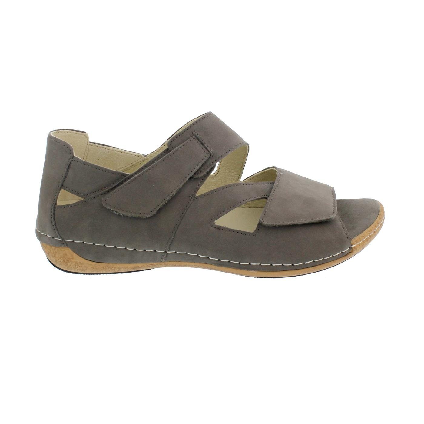 Waldläufer Waldläufer Sandalette Heliett 342025-191-088, Nubukleder, Grau, Fußbet Sandale