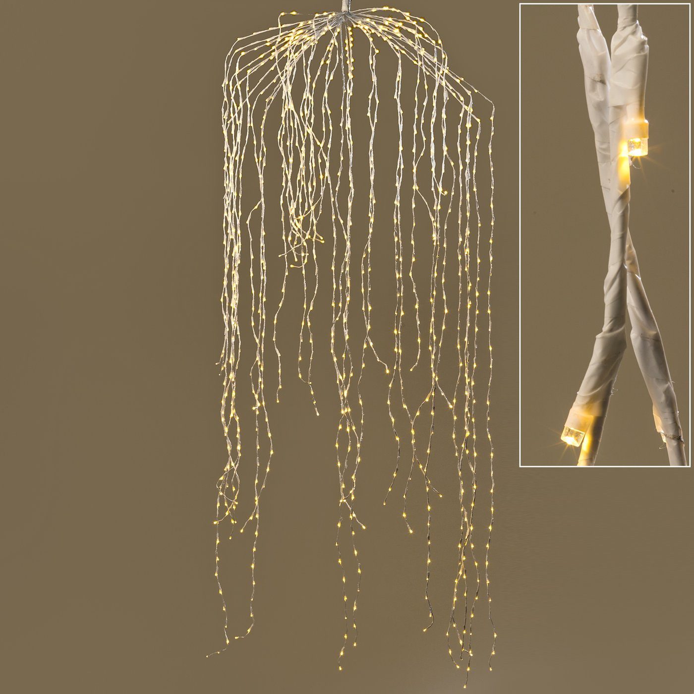 BOLTZE LED-Lichterkette Lichterkette Dulo, Zweig, Eisen, weiß