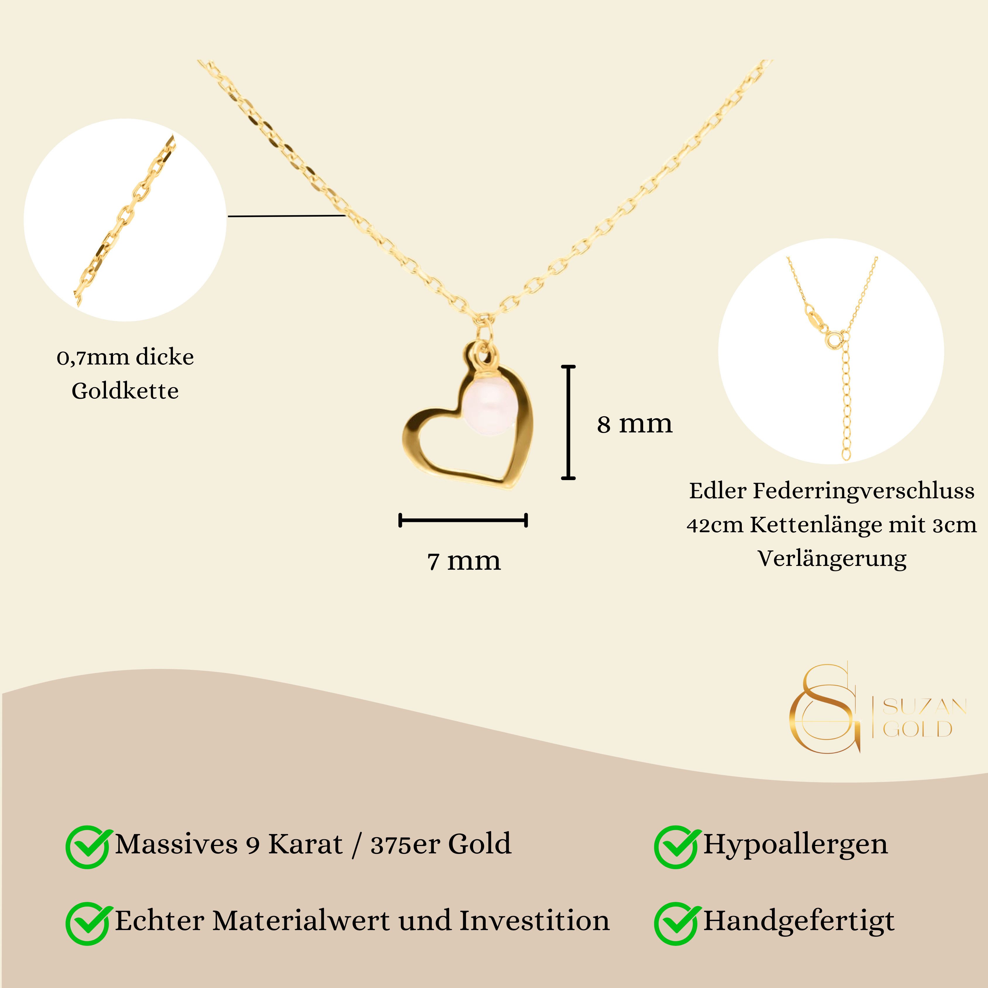 Suzan Gold Kette mit Anhänger 375er günstig online kaufen