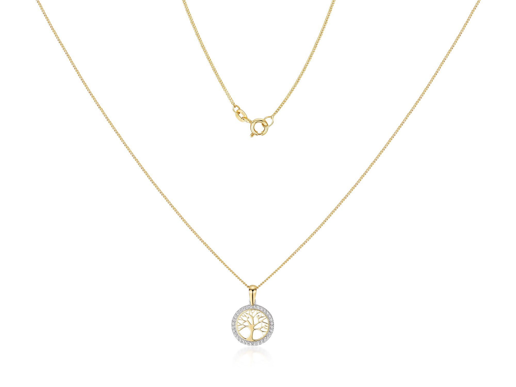3. Bild von Silberkettenstore Goldkette Panzerkette 1mm mit Lebensbaum - echt 585 Gold, wählbar von 38-60cm
