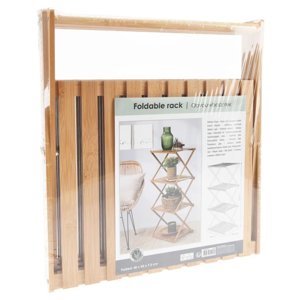 Home&Styling Klappregal Bücherregal mit Böden Bambus 4