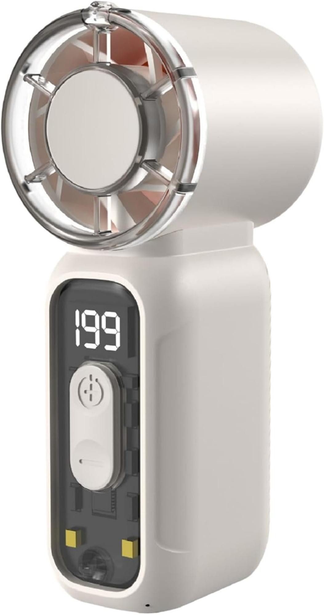 Bomiclss Handventilator Tragbar Handventilator Turbo Ventilator mit 199 Geschwindigkeitsstufen