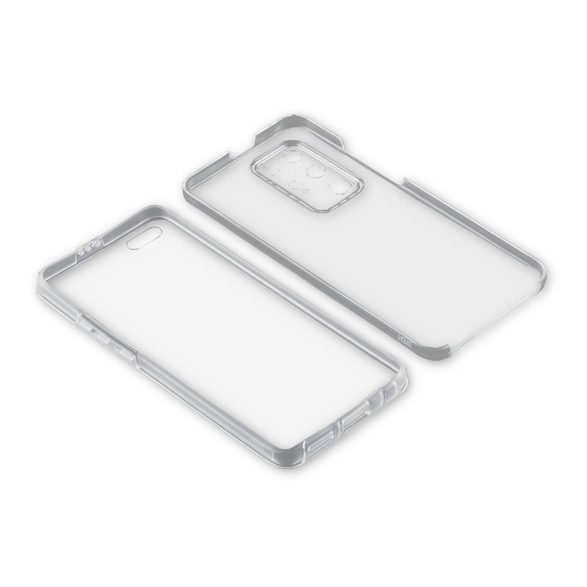 Wigento Handyhülle Für Huawei P40 Pro Handy Tasche Transparent beidseitig Hülle Etuis Cover Neu