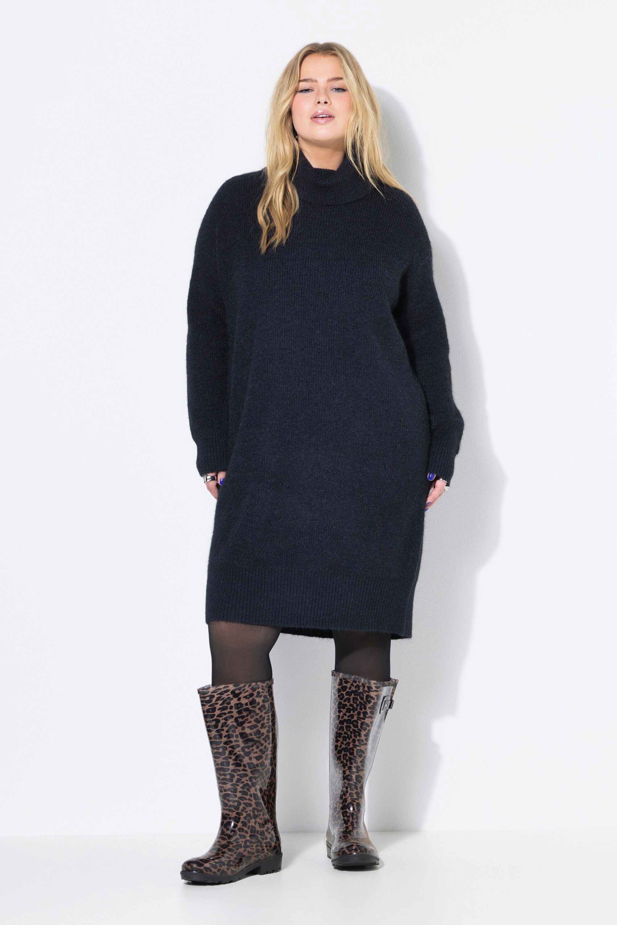 Studio Untold Strickkleid Strick-Minikleid oversized Rollkragen Langarm günstig online kaufen