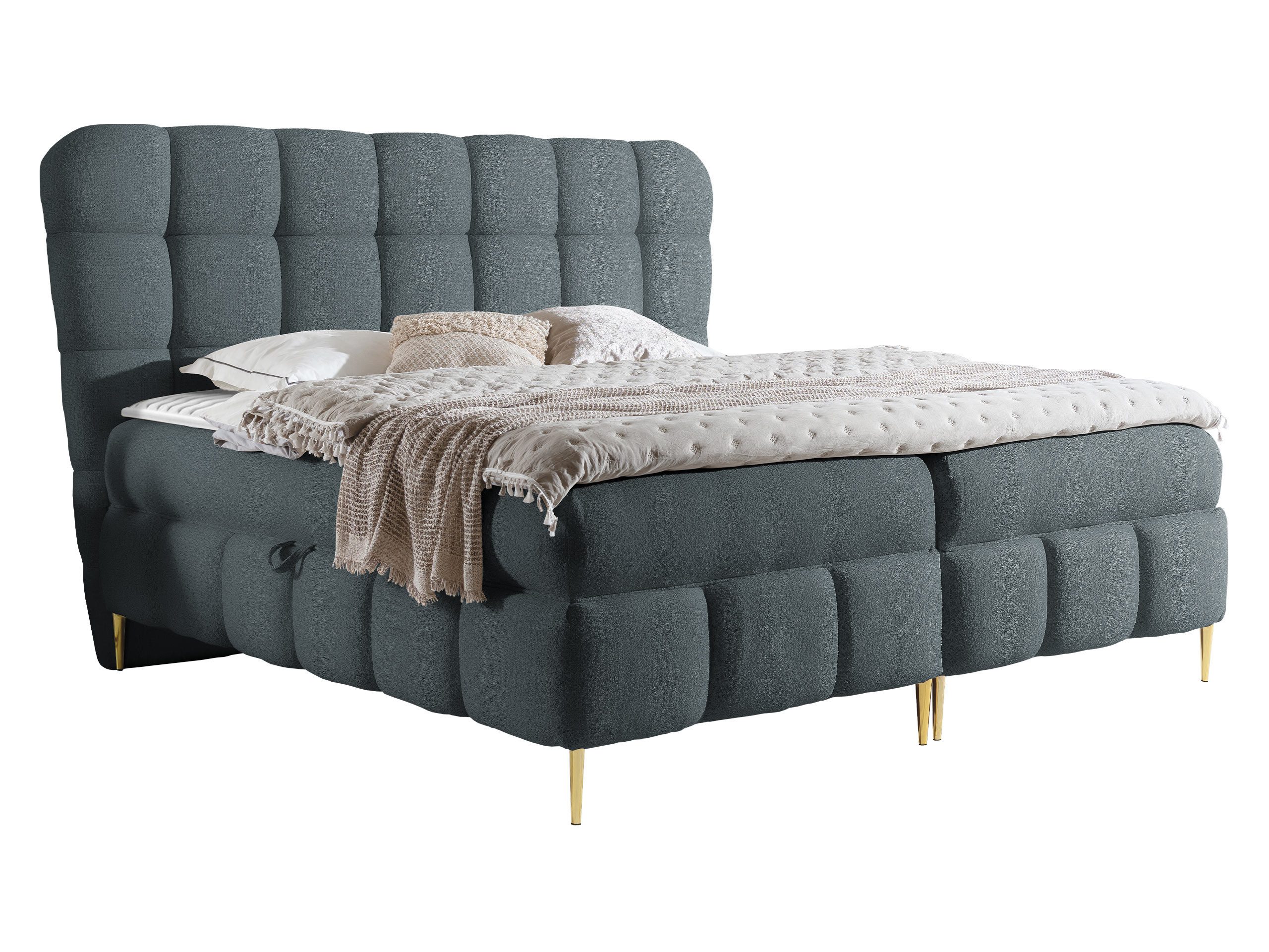 MIRJAN24 Boxspringbett Lolly (mit zwei Bettkästen), Bonellfederkern, 120/140/160/180x200 cm