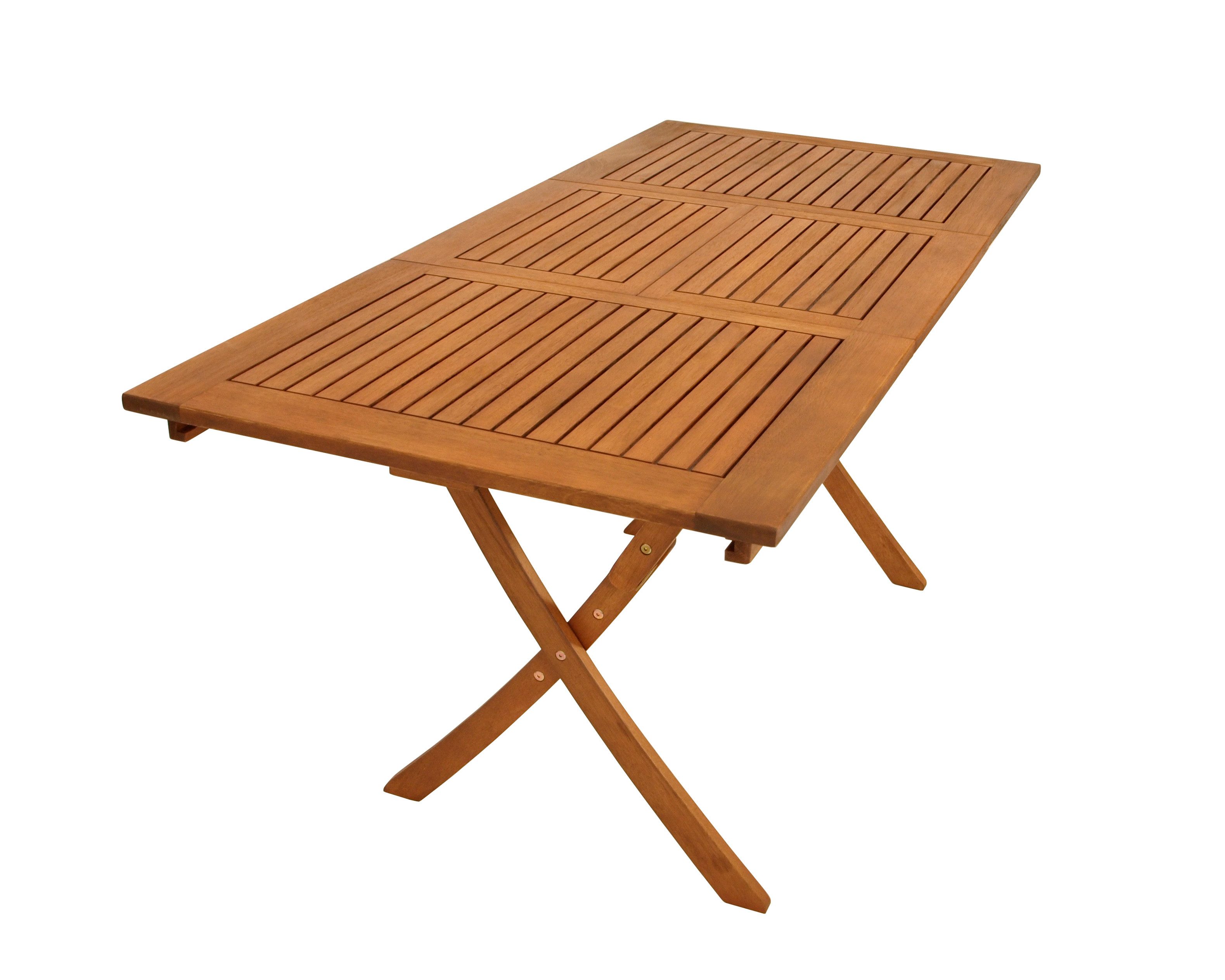 DEGAMO Gartentisch LAGO, 110/160x75cm, klappbar und ausziehbar, Eukalyptus