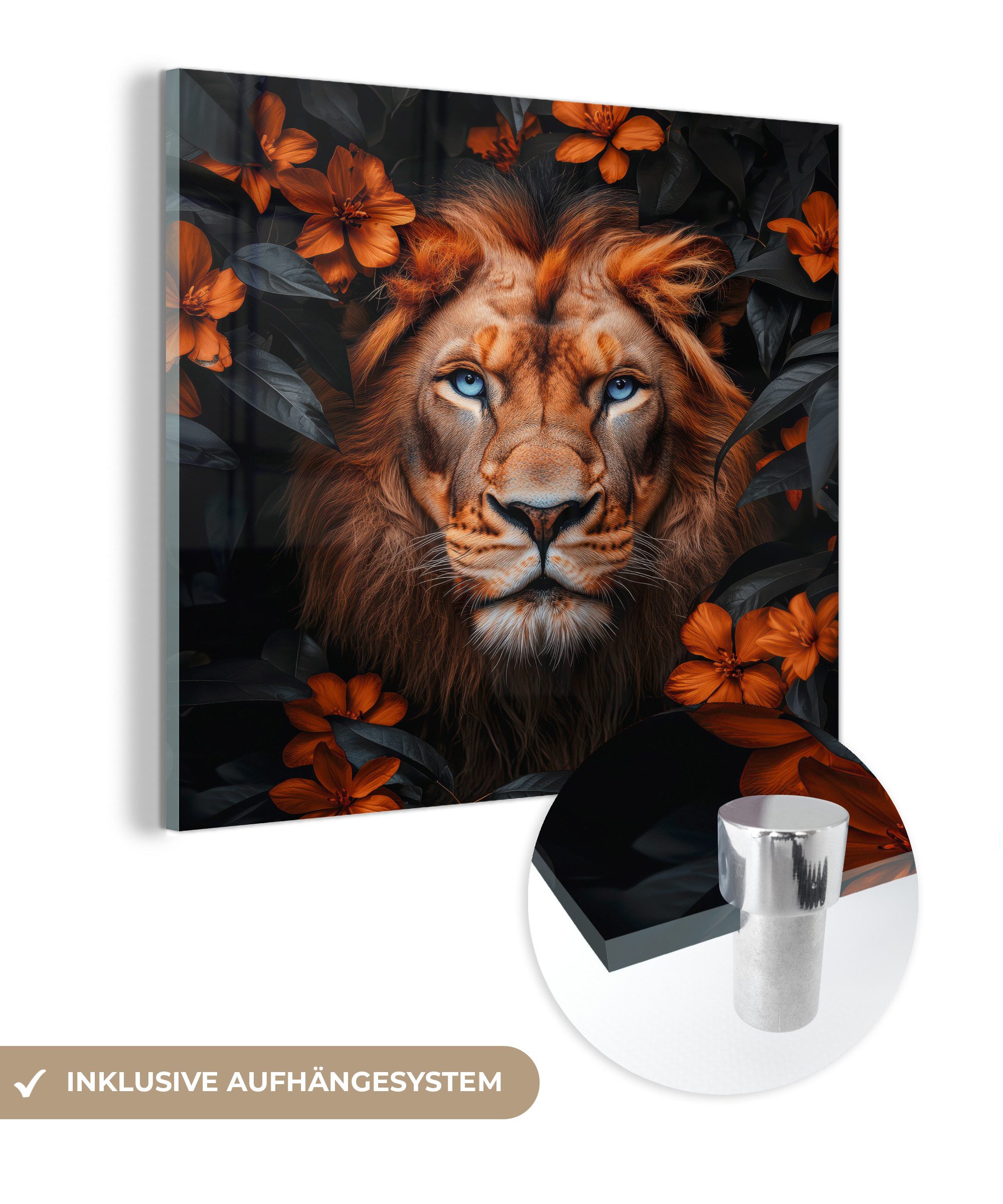 MuchoWow Acrylglasbild Löwe - Tierporträt - günstig online kaufen