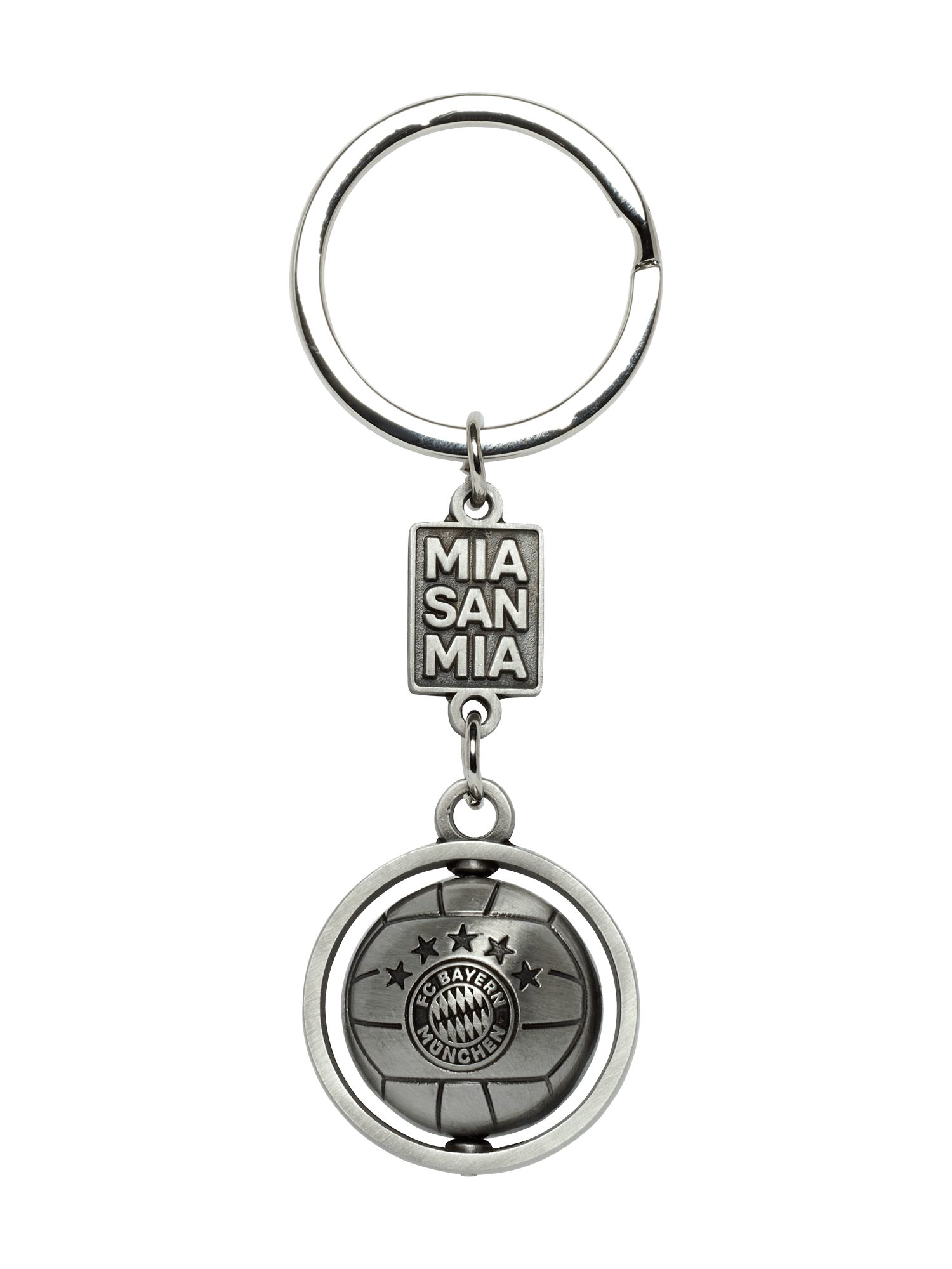 Schlüsselanhänger FC Bayern München Schlüsselanhänger 3D Ball Silber I Fußball