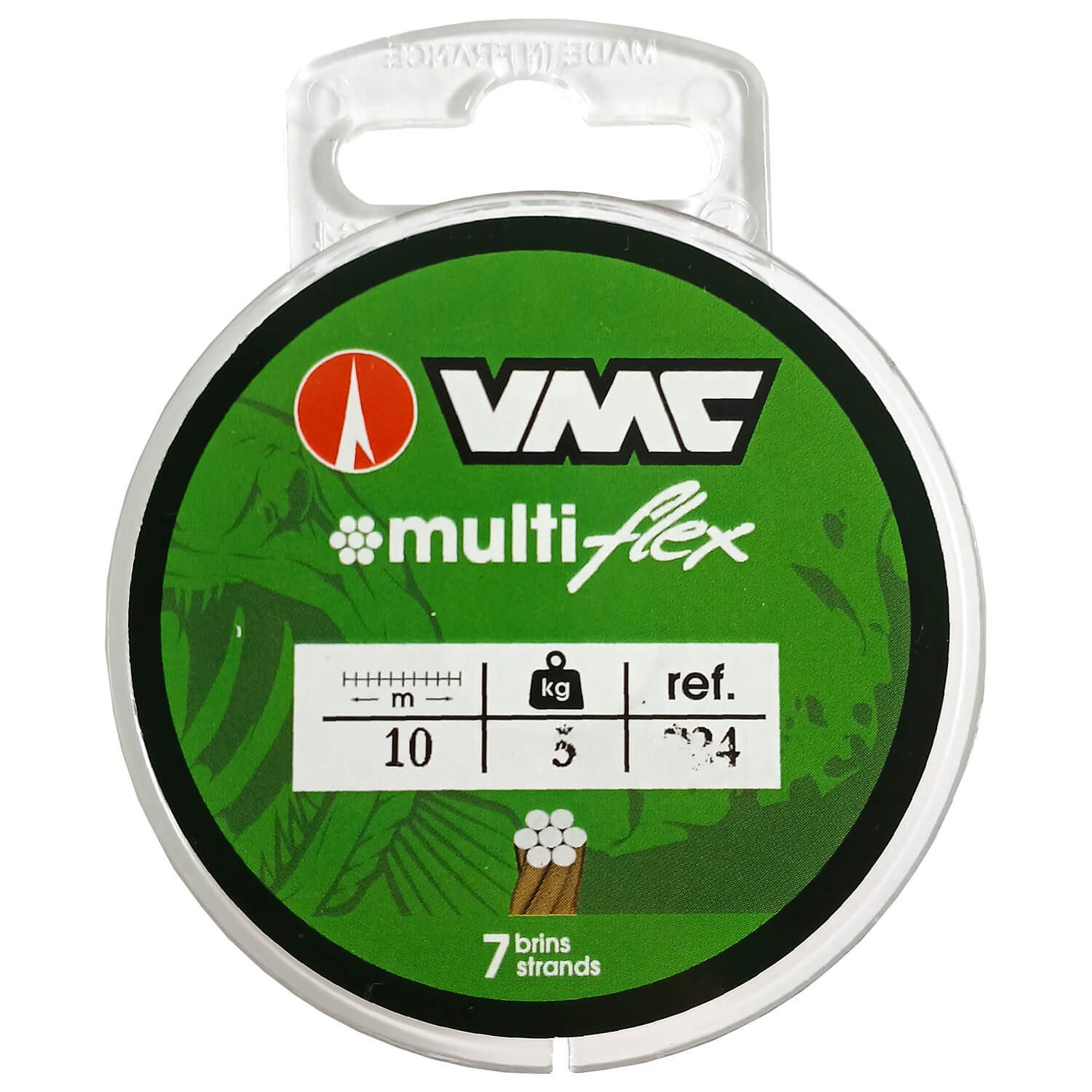 VMC Vorfachschnur VMC Multiflex Stahlvorfach Vorfachmaterial 1x7 C724 10m, 10 m Länge, 0,30 mm Fadendurchmesser, (1-St)