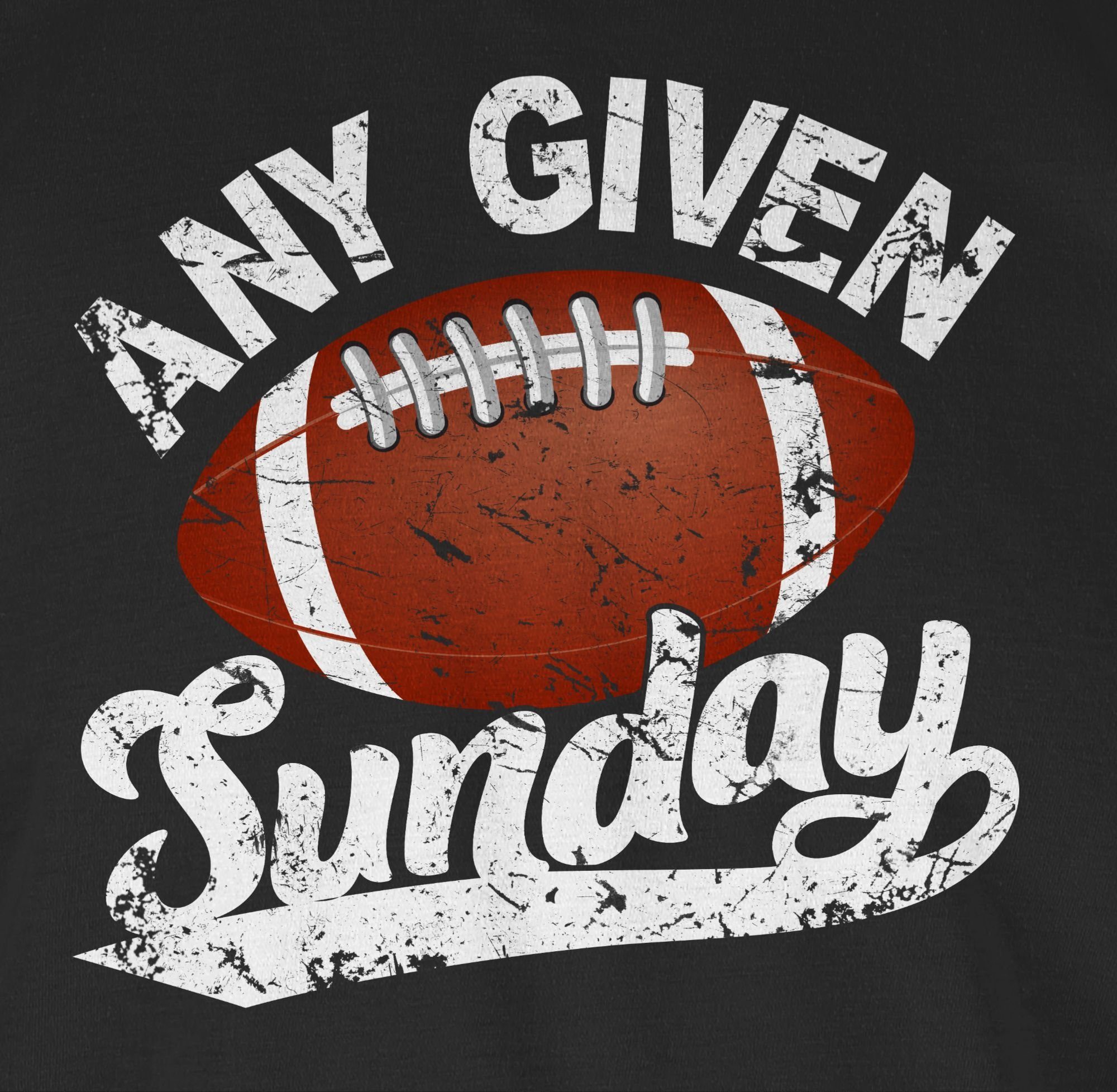 Shirtracer American mit weiß NFL given 01 Football Schwarz Any Football Sunday T-Shirt