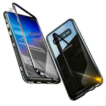 CoolGadget Handyhülle Metall Magnet Handy Case für Samsung Galaxy S8 Plus 6,2 Zoll, Hülle 360 Grad Schutz Cover Gehärtetes Glas für Samsung S8+