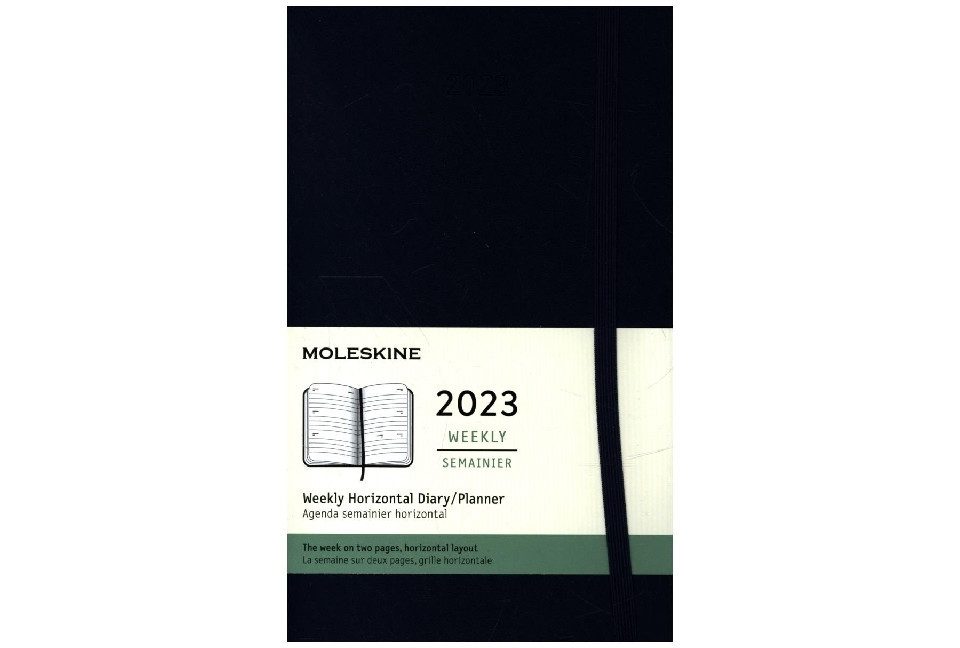MOLESKINE Terminkalender Moleskine 12 Monate Wochenkalender 2023, Large/A5, Saphir