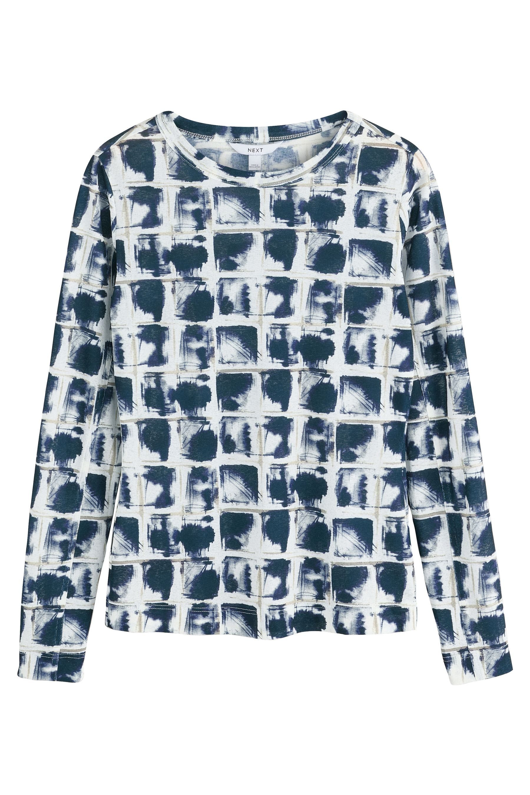 Next Langarmshirt Langärmeliges Sweatshirt mit Rundhalsausschnitt günstig online kaufen