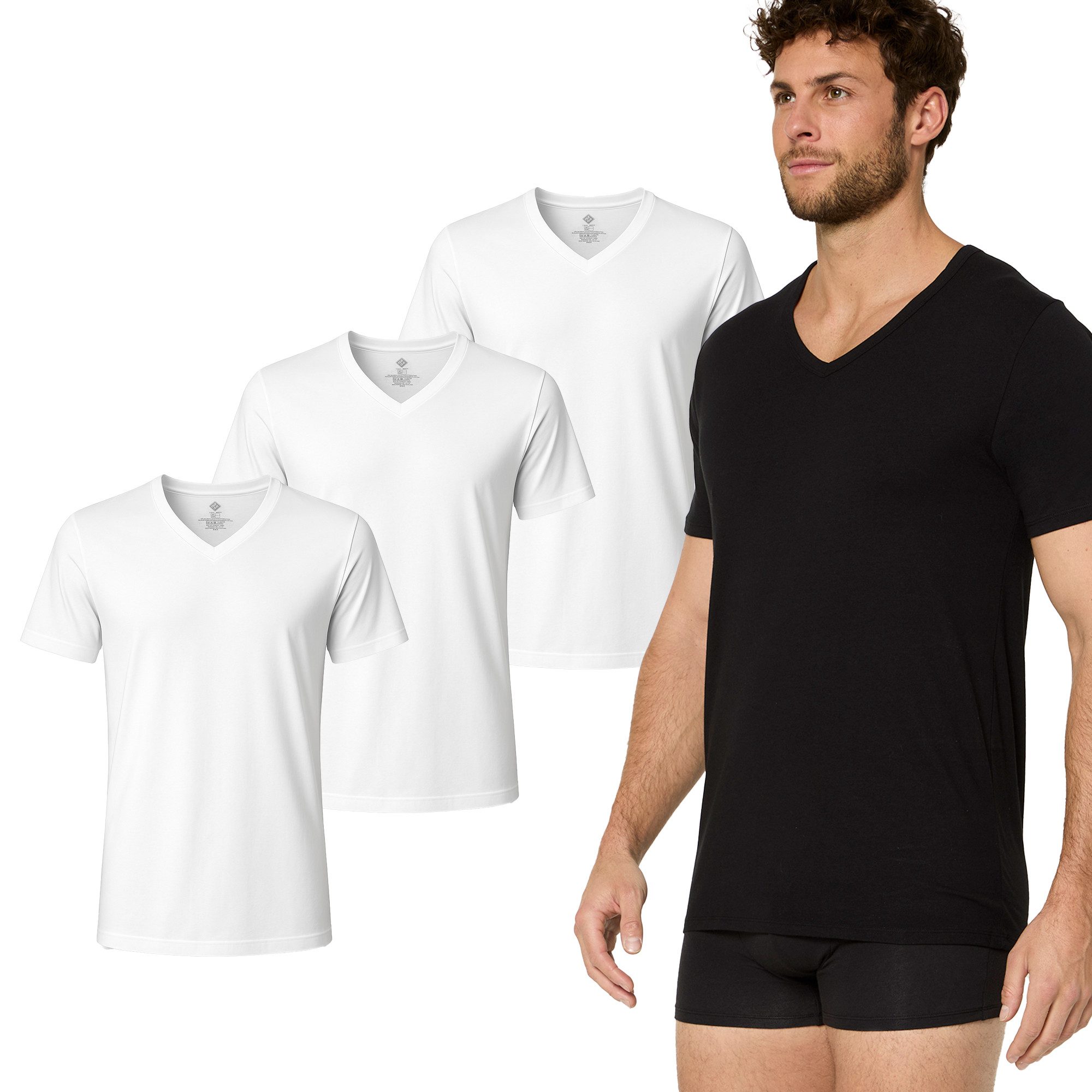 Nur Die T-Shirt Cotton Active Unterhemd (3-tlg) Männer Multipack Mehrpack günstig online kaufen