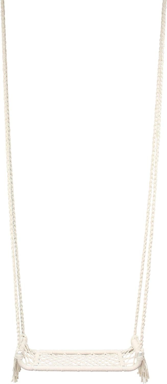 Dekoleidenschaft Einzelschaukel Schaukel "Makramee" aus Metall und Poly-Bau günstig online kaufen