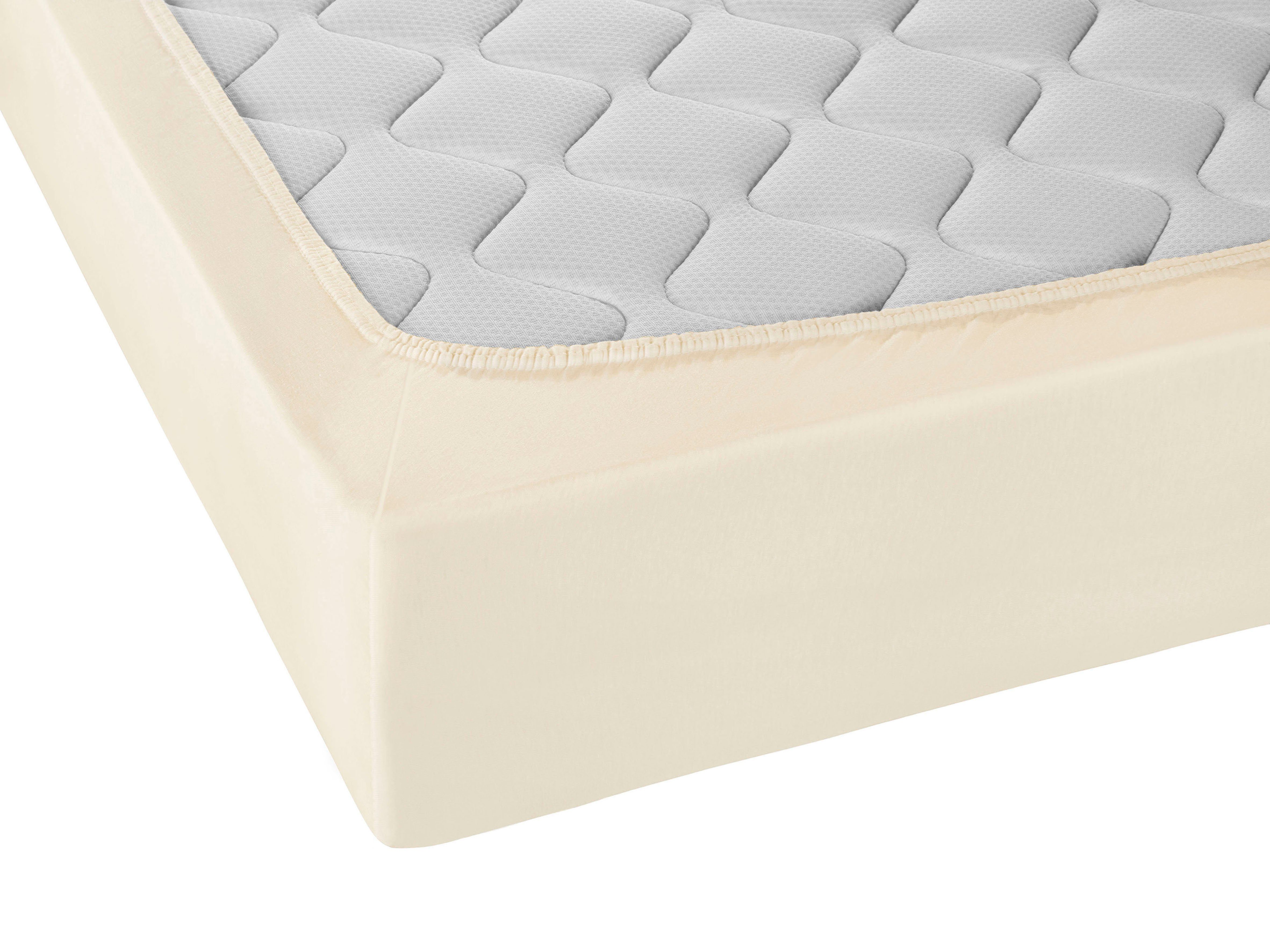 Biberna Spannbettlaken 0077866 Deluxe Jersey-Elastic Spannbetttuch 97% Baumwolle, Jersey-Elasthan, Gummizug: rundum, (1 Stück), Jersey mit Elasthan, Rundumgummi – Bild 5 von 5