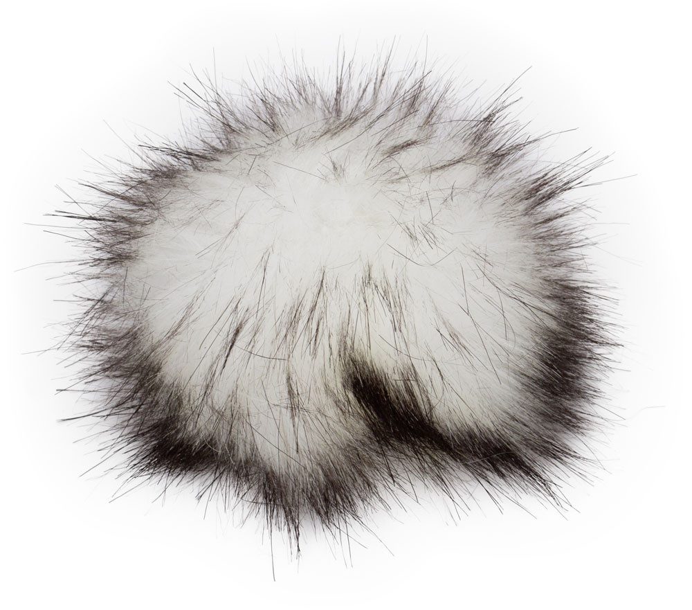 Pro Lana Bommelmütze Fell Pompon mit Druckknopf Durchmesser 10 cm