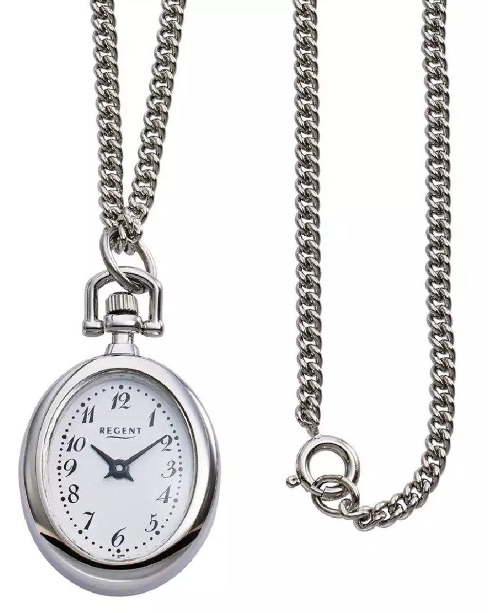 Regent Kettenuhr Umhängeuhren oval mit 70cm langer Panzerkette, Als besonders Geschenk zu vielen Anlässen