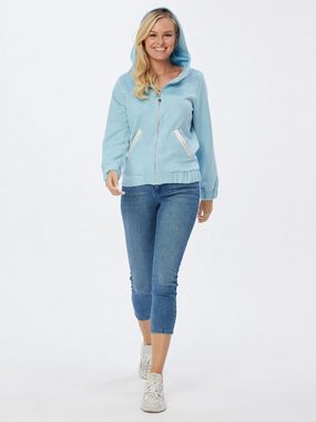 MONACO blue Kapuzensweatjacke Hoodie figurumspielend mit Kapuze