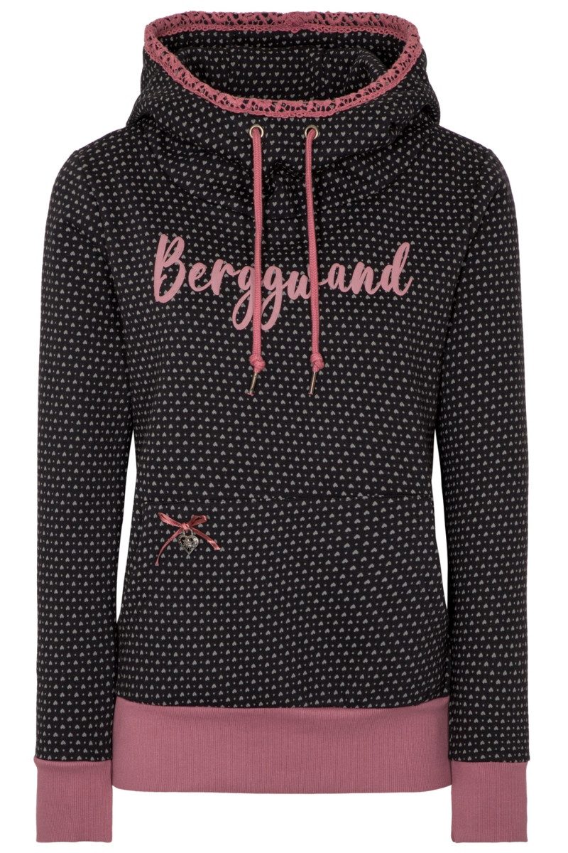 Hangowear Rundhalspullover Hoodie Damen - ZÄZILIE - schwarz