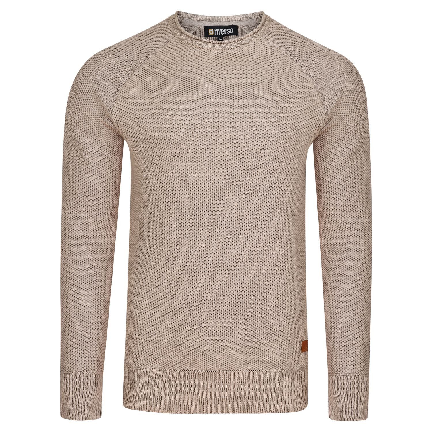 riverso Sweatshirt Herren Rundhals Pullover RIVElias Regular Fit Basic Long günstig online kaufen